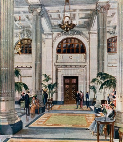 Hypostyle Hall på New Midland Adelphi Hotel, Liverpool af English School
