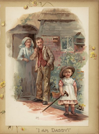 Jeg er far! (chromolitho) af English School