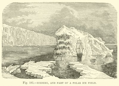 Iceberg, and part of a Polar ice field  af English School