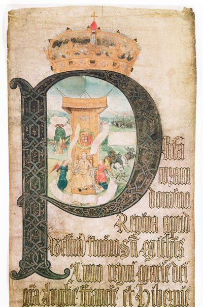 Oplyst initial, Coram Rege Rolls af English School