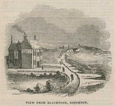 Illustration, der viser jordskredet i Brighton af English School