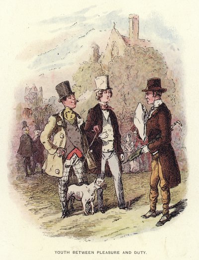 Illustration til Pendennis af Thackeray af English School