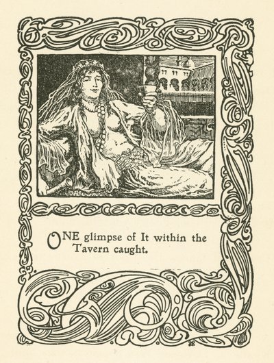 Illustration til Rubaiyat af Omar Khayyam (litho) af English School