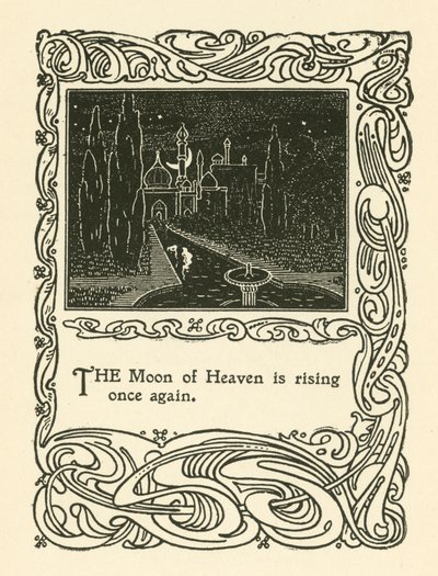 Illustration til Rubaiyat af Omar Khayyam (litho) af English School