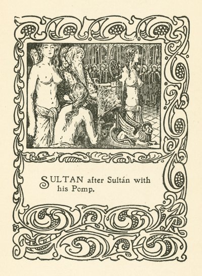 Illustration til Rubaiyat af Omar Khayyam (litho) af English School
