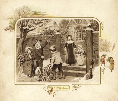 Illustration til julemandens komme af English School