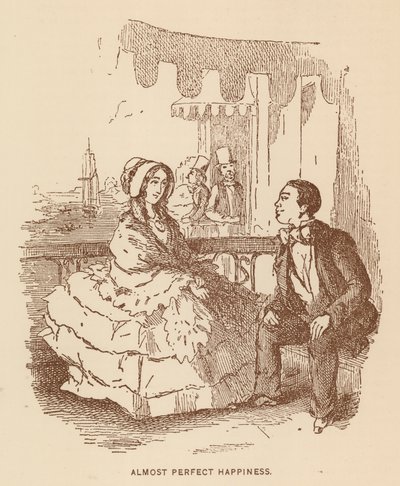 Illustration til The History of Pendennis af Thackeray (litho) af English School