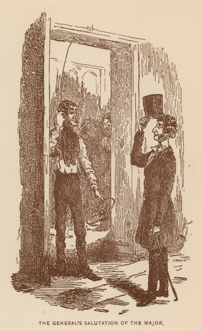 Illustration til The History of Pendennis af Thackeray (litografi) af English School