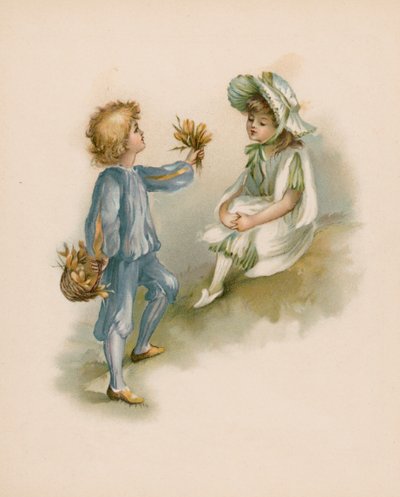 Illustration til The Language of Flowers (chromolitho) af English School