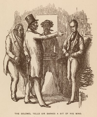 Illustration til The Newcomes af Thackeray (litho) af English School