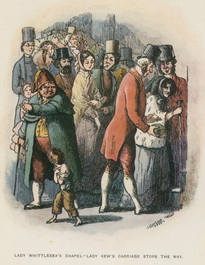 Illustration til The Newcomes af Thackeray af English School