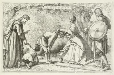 Illustration til The Pilgrims Progress af John Bunyan af English School