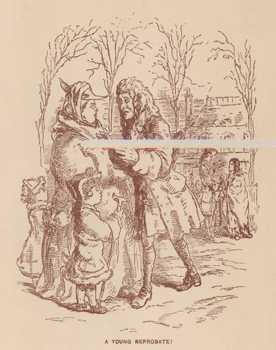 Illustration til The Virginians af Thackeray (litho) af English School