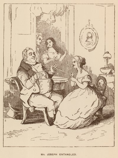 Illustration til Vanity Fair af Thackeray (litho) af English School