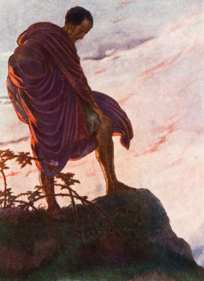 Illustration til fortællinger fra romersk historie (farvelitografi) af English School