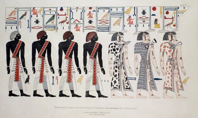 Illustration fra Kongernes Grave i Theben, opdaget af G. Belzoni, trykt udgivet 1820 af English School