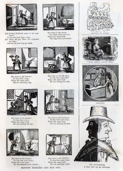 Illustrationer fra bedstefars billedbog, ca. 1875 af English School