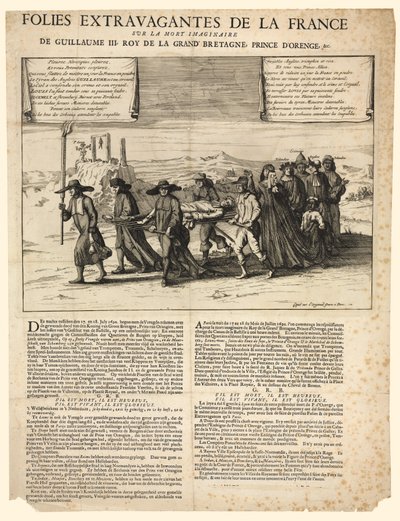 Imaginierter Tod von König Wilhelm III. von English School