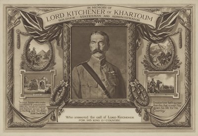 Til minde om Lord Kitchener af Khartoum af English School