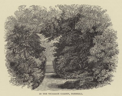 I præstegårdshaven, Bremhill (gravering) af English School