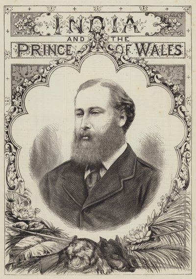 Indien und der Prinz von Wales (Stich) von English School