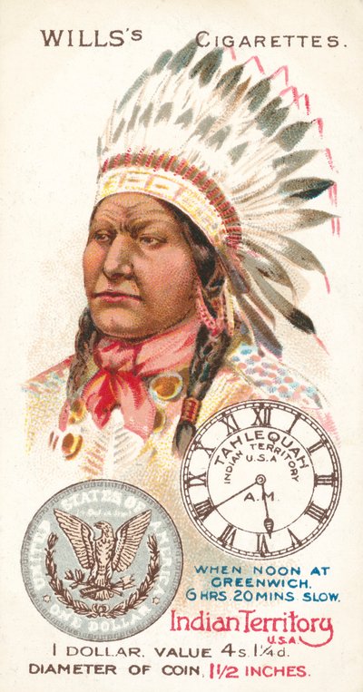 Indianerterritoriet, USA, dollar (chromolitho) af English School
