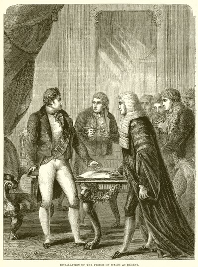 Indsættelse af prinsen af Wales som regent af English School