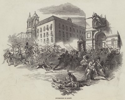 Opstand i Madrid (gravering) af English School