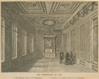 Interiør af Palace Court of the Marshalsea Prison af English School