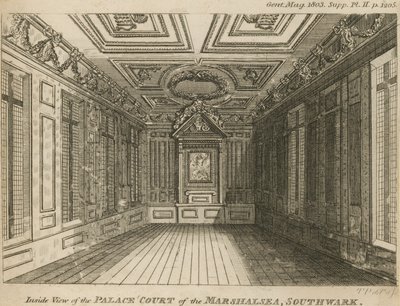 Innenansicht des Palace Court des Marshalsea Prison von English School