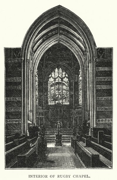 Interiør af Rugby Chapel (gravering) af English School