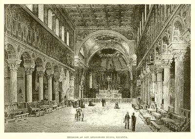 Interiør af San Apollinare Nuovo, Ravenna af English School