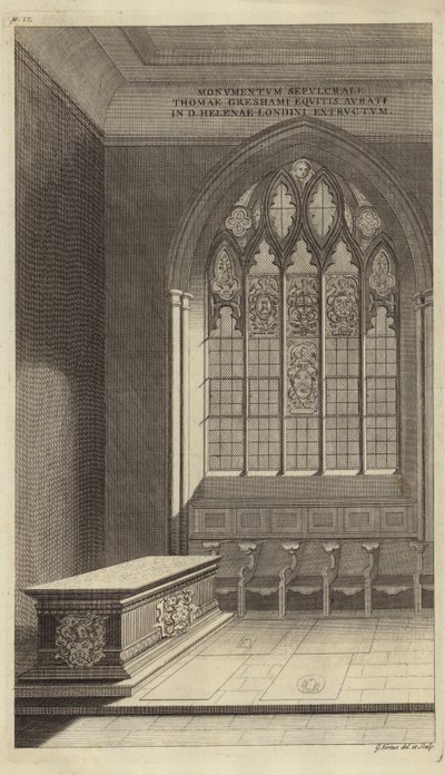 Interiør af St Helens Bishopsgate af English School