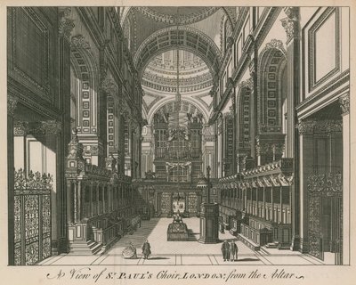 Interiør af St Pauls Cathedral af English School