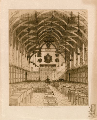 Interiør af Westminster School af English School
