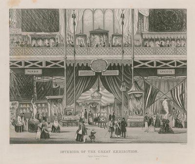Interiør af den store udstilling, 1851, Egypten, Tyrkiet og Grækenland af English School