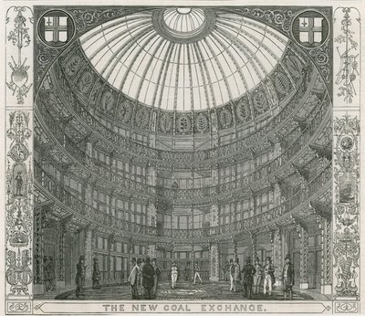 Interiør af New Coal Exchange, Thames Street af English School