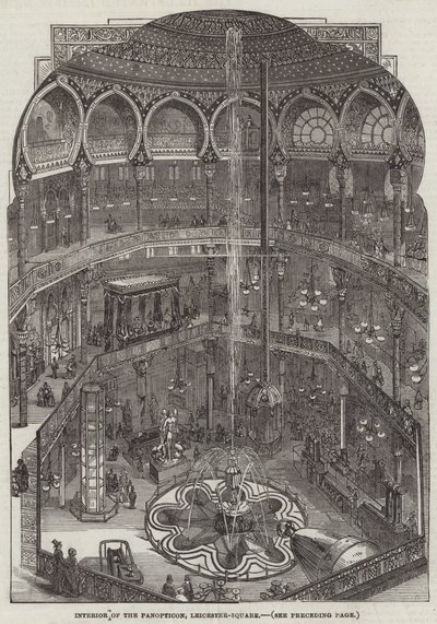 Interiør af Panopticon, Leicester-Square (gravering) af English School