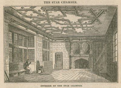 Interiør af Star Chamber, Westminster af English School