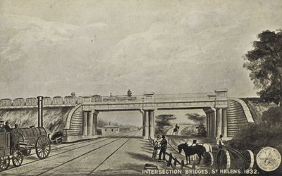 Intersection Bridges, St. Helens, 1832 af English School