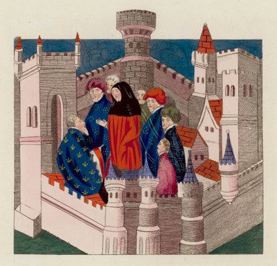 Interview zwischen dem Earl of Northumberland und König Richard II. von English School