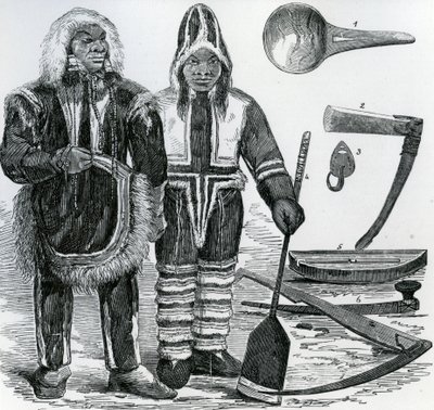 Inuit-par (gravering) af English School