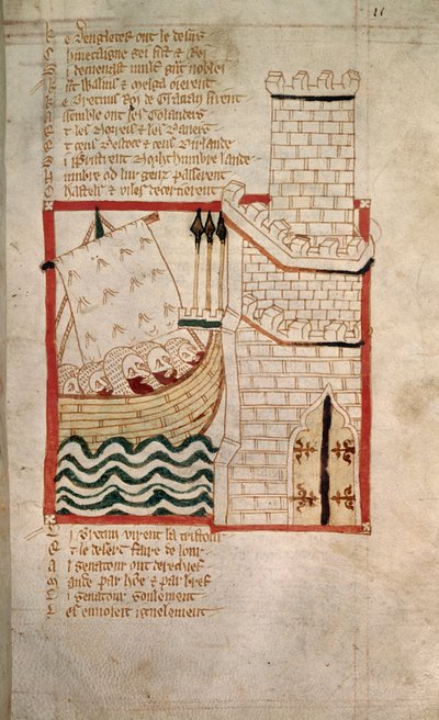 Invasion af skotter og danskere, fra Vers Chronicle of 