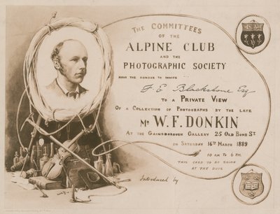 Einladung vom Alipine Club und der Fotografischen Gesellschaft von English School