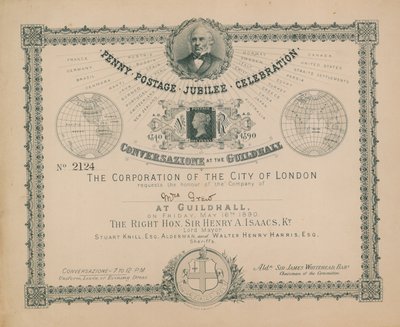 Invitation til Penny Portos jubilæumsfejring af English School