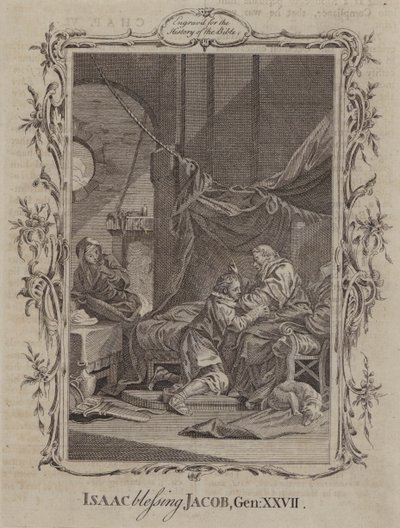 Isak velsigner Jakob (gravering) af English School