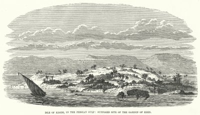 Isle of Kishm, i Den Persiske Golf, formodet sted for Edens Have (gravering) af English School