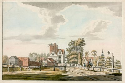 Islington, Canonbury Tower (wc på papir) af English School