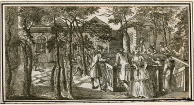 Islington Spa, tidligere New Tunbridge Wells, 1735 af English School