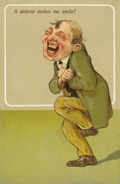 Det får mig næsten til at smile! (chromolitho) af English School